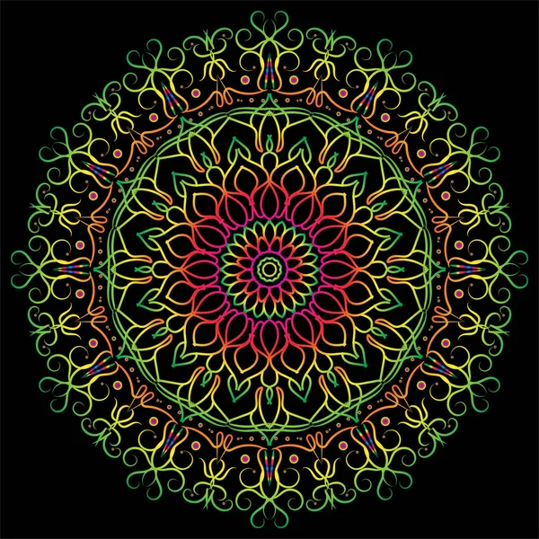 Patrón Circular Forma Mandala — Vector de stock