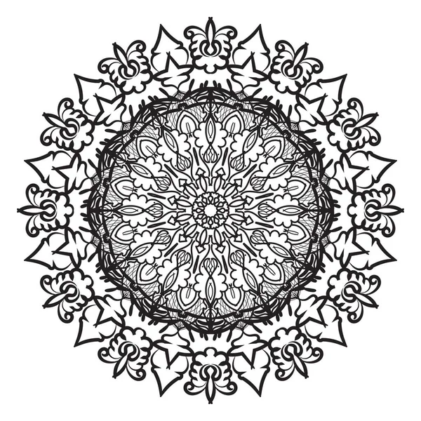 Kreisförmiges Muster Form Von Mandala — Stockvektor