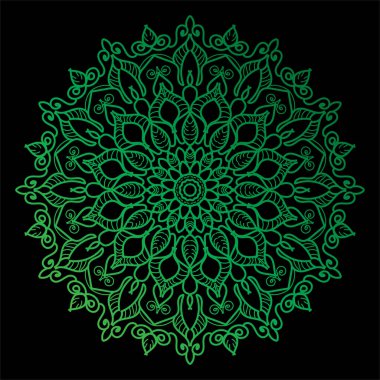 Mandala biçiminde dairesel desen