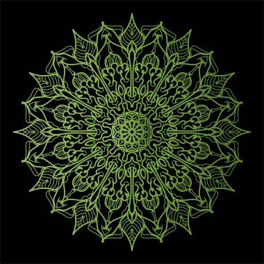 Mandala biçiminde dairesel desen