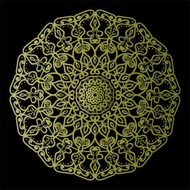 Mandala biçiminde dairesel desen