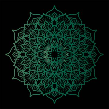 Mandala biçiminde dairesel desen