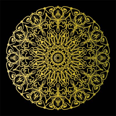 Mandala biçiminde dairesel desen