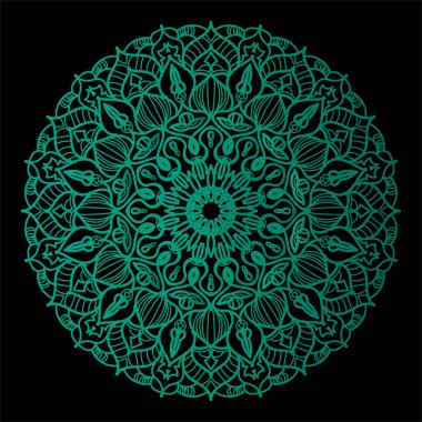 Mandala biçiminde dairesel desen