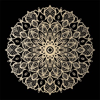 Mandala biçiminde dairesel desen