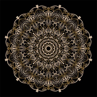 Mandala biçiminde dairesel desen
