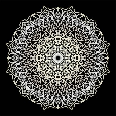 Mandala biçiminde dairesel desen