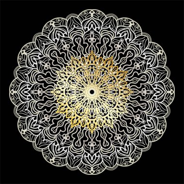 Mandala biçiminde dairesel desen