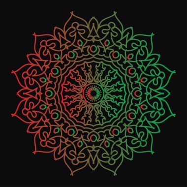 Mandala biçiminde dairesel desen