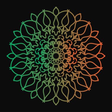 Mandala biçiminde dairesel desen