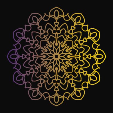 Mandala biçiminde dairesel desen