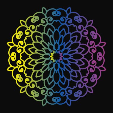 Mandala biçiminde dairesel desen