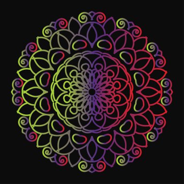 Mandala biçiminde dairesel desen