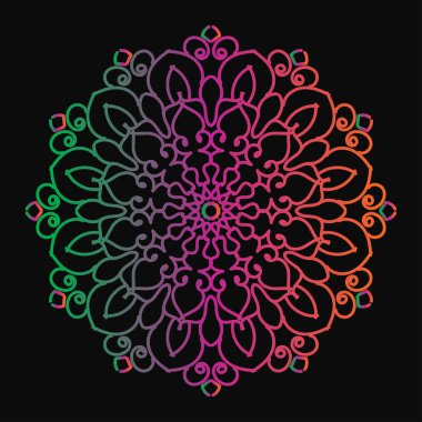 Mandala biçiminde dairesel desen