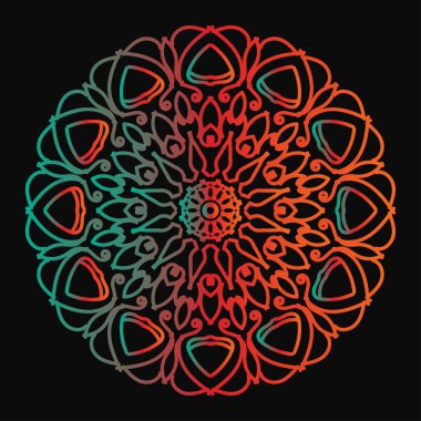 Mandala biçiminde dairesel desen