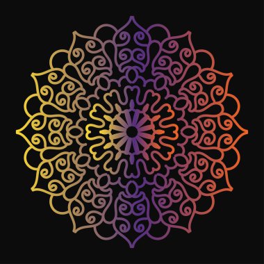 Mandala biçiminde dairesel desen