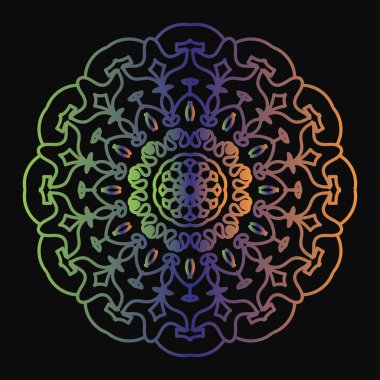 Mandala biçiminde dairesel desen