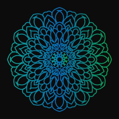 Mandala biçiminde dairesel desen