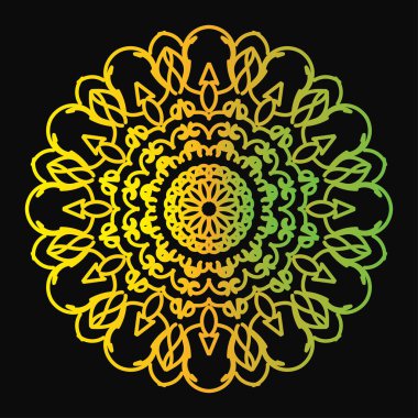 Mandala biçiminde dairesel desen