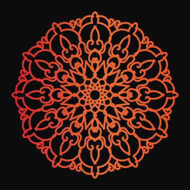 Mandala biçiminde dairesel desen