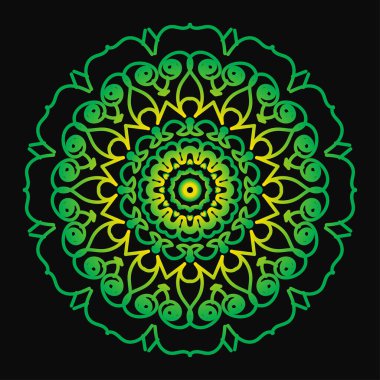 Mandala biçiminde dairesel desen