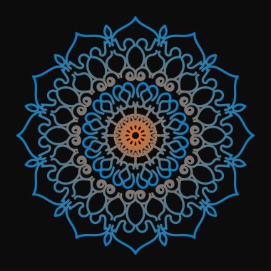 Mandala biçiminde dairesel desen