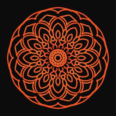 Mandala biçiminde dairesel desen