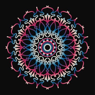 Mandala biçiminde dairesel desen