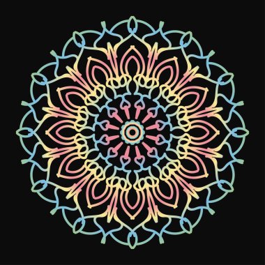 Mandala biçiminde dairesel desen