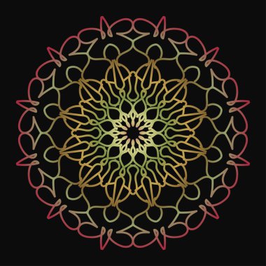 Mandala biçiminde dairesel desen