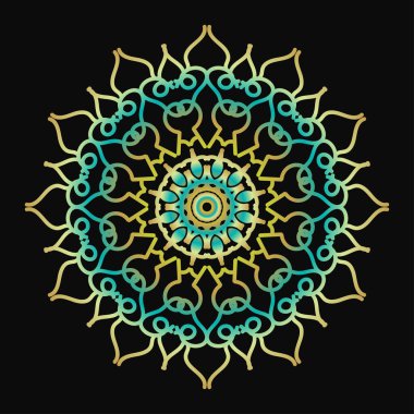 Mandala biçiminde dairesel desen