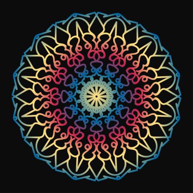 Mandala biçiminde dairesel desen