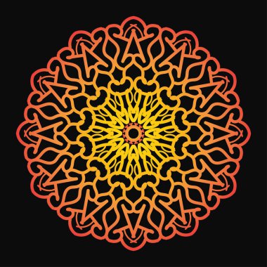 Mandala biçiminde dairesel desen