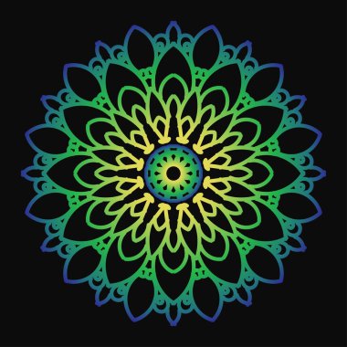 Mandala biçiminde dairesel desen