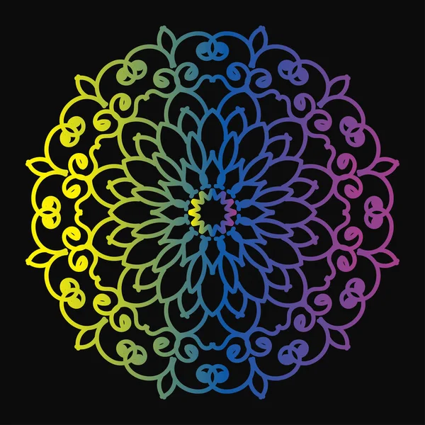 Mandala biçiminde dairesel desen