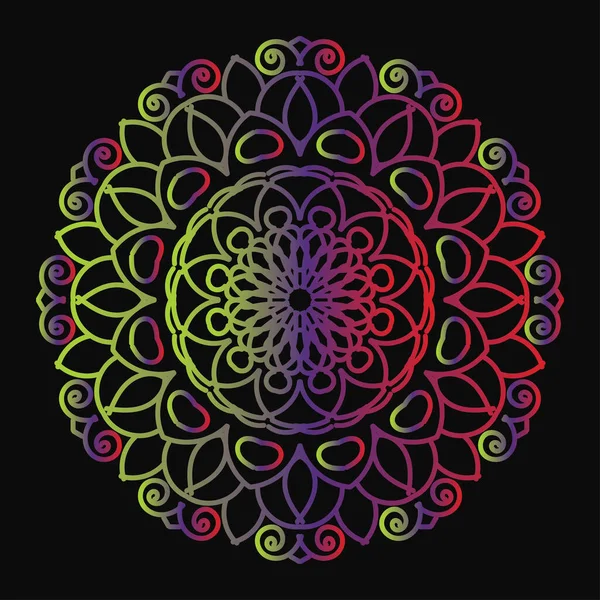 Mandala biçiminde dairesel desen