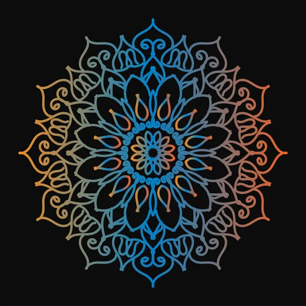 Mandala biçiminde dairesel desen