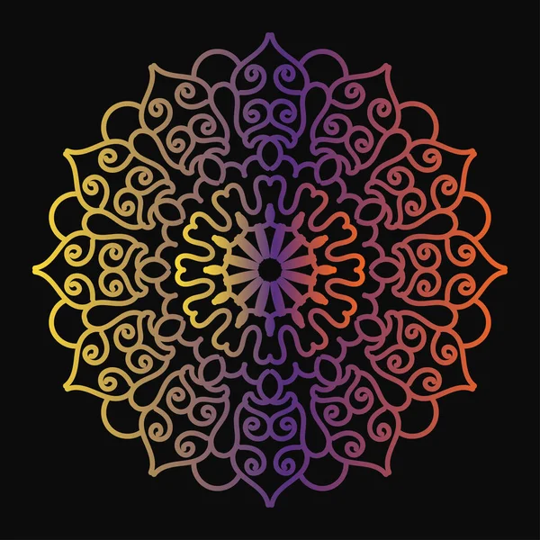 Mandala biçiminde dairesel desen