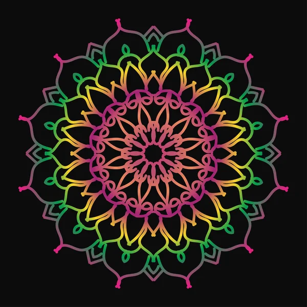 Mandala biçiminde dairesel desen