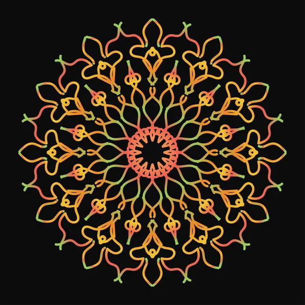 Mandala biçiminde dairesel desen