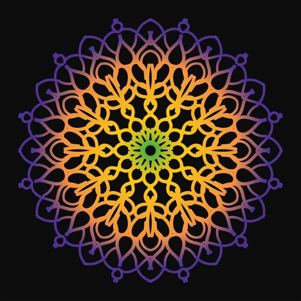 Mandala biçiminde dairesel desen