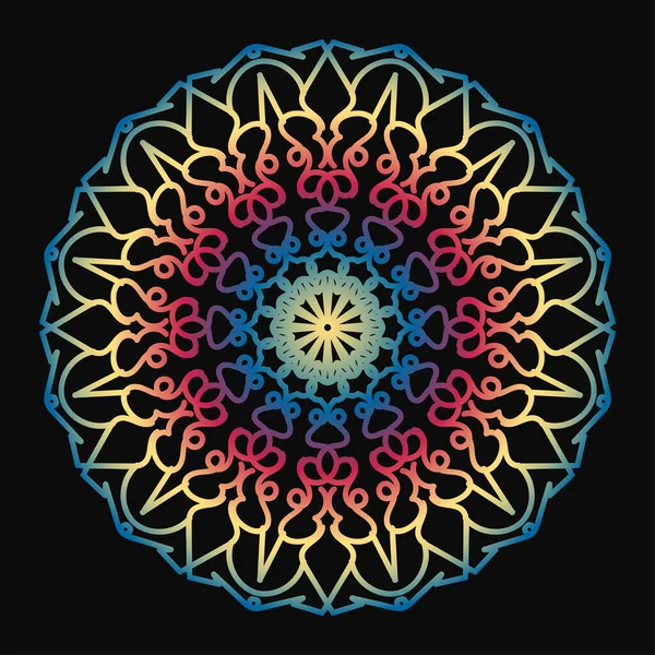 Mandala biçiminde dairesel desen