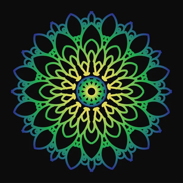 Mandala biçiminde dairesel desen