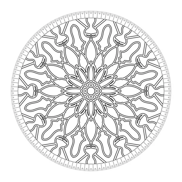 Mandala Élément Vecteur Ornement Rond Décoration — Image vectorielle