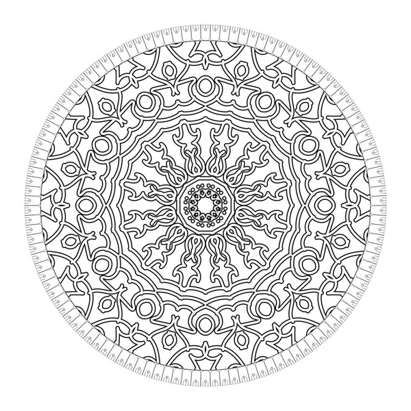 Mandala Vetor Elemento Redondo Ornamento Decoração — Vetor de Stock