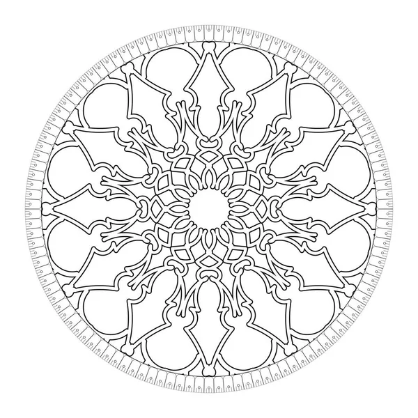 Mandala Élément Vecteur Ornement Rond Décoration — Image vectorielle