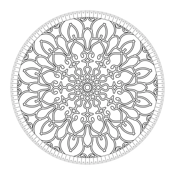 Dekorasi Ornamen Bulat Elemen Vektor Mandala - Stok Vektor