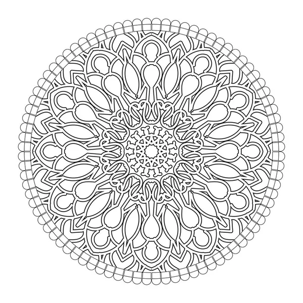 曼荼羅図ベクトル素子円形装飾 — ストックベクタ