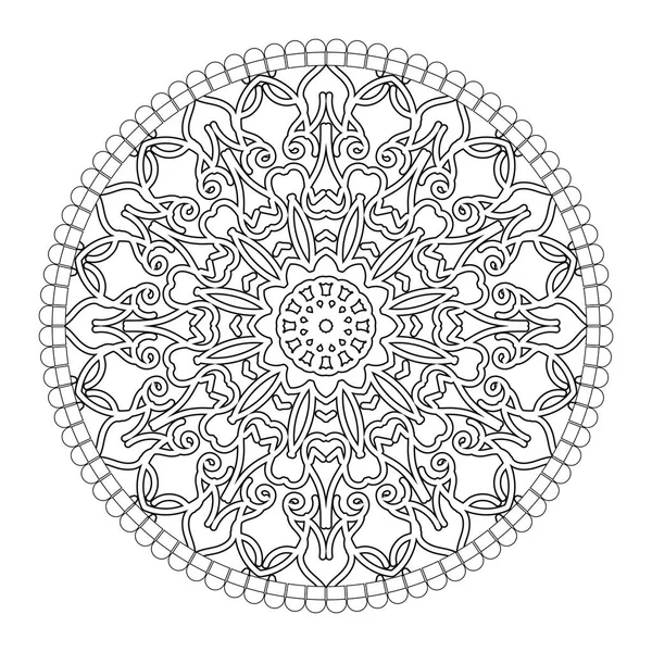 Mandala Élément Vecteur Ornement Rond Décoration — Image vectorielle