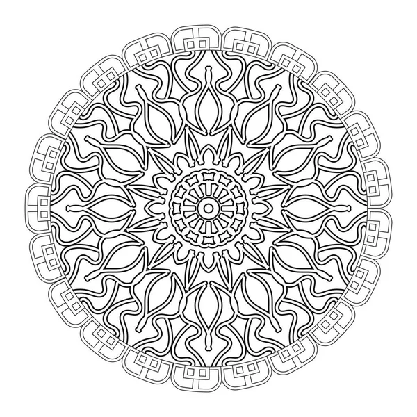 Mandala Elemento Vectorial Ornamento Redondo Decoración — Vector de stock